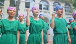 桂医附院人齐唱《我们走在大路上》为中国共产党百年华诞献礼