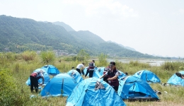 桂医附院卫生应急救援队与桂林市蓝天救援队联合开展水域救援演练