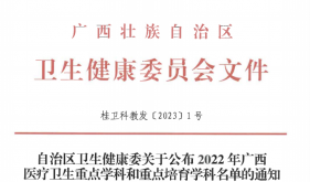【喜讯】桂林医学院附属医院新增4个广西医疗卫生重点（培育）学科