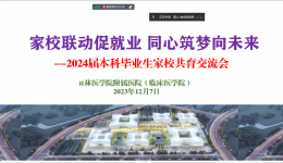 【三全育人】 “家校联动促就业 同心筑梦向未来”——临床医学院举行2024届本科毕业生家校共育云端交流会